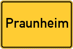 Place name sign Praunheim