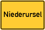 Place name sign Niederursel