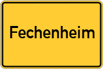 Place name sign Fechenheim