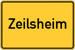 Place name sign Zeilsheim