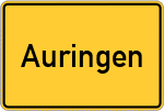 Place name sign Auringen