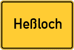 Place name sign Heßloch