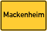 Place name sign Mackenheim