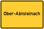 Place name sign Ober-Abtsteinach