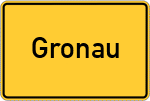 Place name sign Gronau, Odenwald