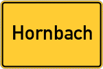 Place name sign Hornbach, Kreis Bergstraße