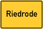 Place name sign Riedrode