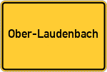 Place name sign Ober-Laudenbach