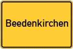 Place name sign Beedenkirchen