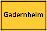 Place name sign Gadernheim