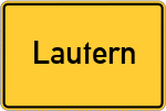Place name sign Lautern, Odenwald