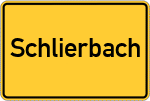 Place name sign Schlierbach, Bergstr