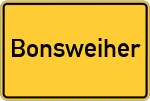 Place name sign Bonsweiher