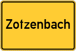 Place name sign Zotzenbach