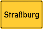 Place name sign Straßburg