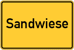 Place name sign Sandwiese
