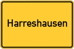 Place name sign Harreshausen