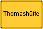 Place name sign Thomashütte