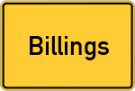 Place name sign Billings