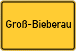 Place name sign Groß-Bieberau