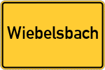 Place name sign Wiebelsbach, Kreis Dieburg