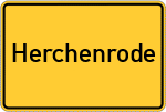 Place name sign Herchenrode, Odenwald