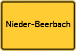 Place name sign Nieder-Beerbach