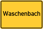 Place name sign Waschenbach