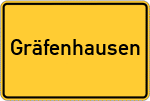 Place name sign Gräfenhausen, Hessen