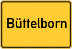 Place name sign Büttelborn
