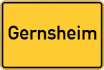 Place name sign Gernsheim