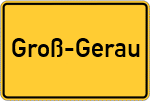 Place name sign Groß-Gerau