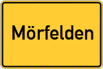 Place name sign Mörfelden