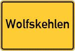 Place name sign Wolfskehlen
