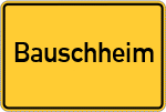 Place name sign Bauschheim