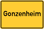 Place name sign Gonzenheim
