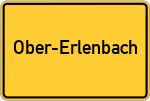 Place name sign Ober-Erlenbach