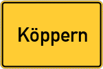Place name sign Köppern