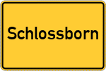 Place name sign Schlossborn