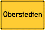 Place name sign Oberstedten, Taunus