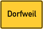 Place name sign Dorfweil
