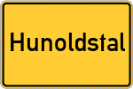 Place name sign Hunoldstal