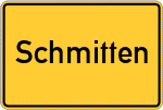 Place name sign Schmitten
