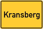 Place name sign Kransberg, Taunus