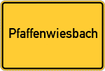 Place name sign Pfaffenwiesbach