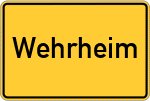 Place name sign Wehrheim