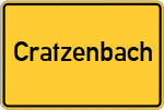 Place name sign Cratzenbach