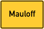Place name sign Mauloff