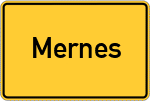 Place name sign Mernes