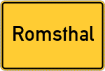 Place name sign Romsthal